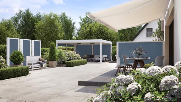 zu den Seitenmarkisen Bildquelle: markilux GmbH + Co. KG